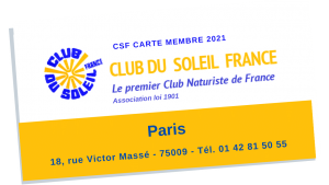 Club du Soleil France-Carte membre