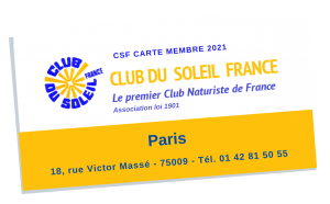 Club du Soleil France-Carte membre